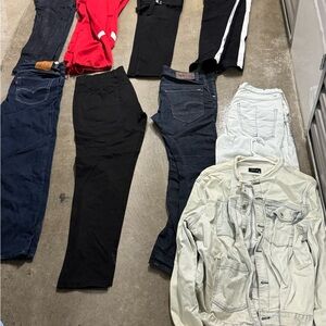 “BUNDLE Jeans (12pairs) Jean jacket with matching pants! Jordan sweatpants 36/38
